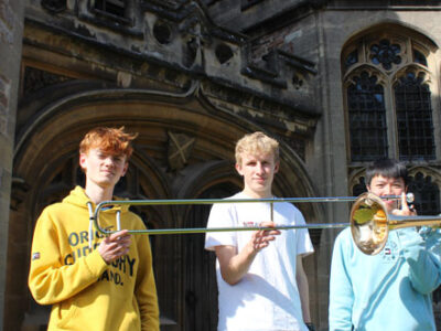New bass trombone for Brass Department WCS Wells Cathedral School Independent Prep Senior Sixth Form Somerset England