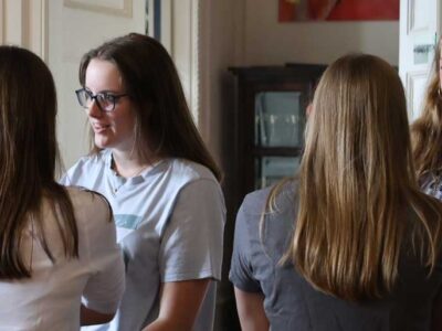 GCSE success as Wells Cathedral School pupils celebrate their achievements Somerset England