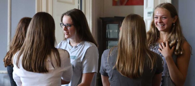 GCSE success as Wells Cathedral School pupils celebrate their achievements Somerset England